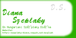 diana szeplaky business card